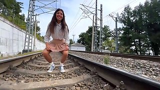 The Exclusive Slutty Takes Risky Railroad Sex Adventure