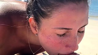 Isabelle Eleanore Takes Cock On Beach And Swallows CIM