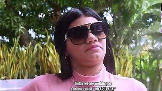 Colombian doll with petite hooters and meaty backside