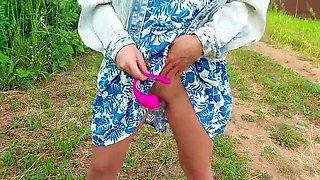 Ambling in a public place with a wand in my gash and climax manage using the Lovense Chubby