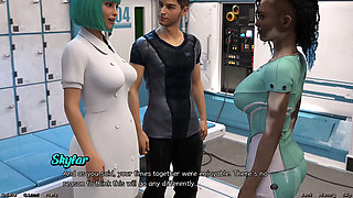 Stranded in Space - Hot Black Vitiligo Girl and Doctor Starts a Make Out Session