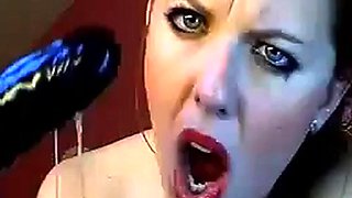 Big Dildo Blowjob by Aurelie on Webcam