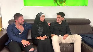 Double Penetration of an Arab Sheikh's Wife - Aaliyah Yasin Big Tits Threesome