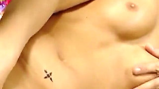 Sexy blonde teen Ksara with hot handjob video with stepdad