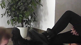 Mistress Natasa Gets Her Boots Cleaned and Smokes