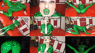 I Seduce You with My Glossy Green Minty Lips and Kisses and Shiny Latex