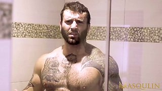 Tattooed Markus Kage Raw Pounded by Hung Black Trent King