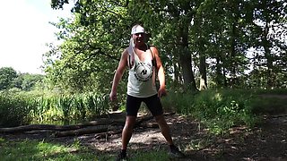 Big-Butted Lesbians Pee Outdoors