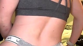 Amateur striptease and Solo masturbation