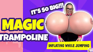 Magic Trampoline Inflation! Breast Expansion While Jumping! I Was Sure It Was False Advertising!