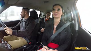 Hawt British Pornstar Double Penetration In A Car