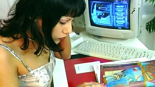 Tattooed Mature Slut Fingered and Fucked on Desk