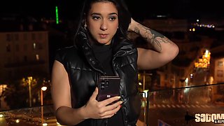 French babe Lena is taking on the cock deep in her mouth and her pussy.