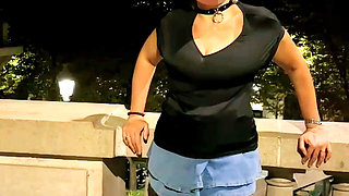 I’m Walking Around Paris in a Micro Skirt with an Anal Plug, Right in Front of the Eiffel Tower