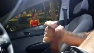 Brazilian Babe Fanny Squirting Intense Orgasm at Bus Stop - Car Fetish HD