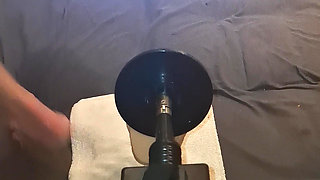 Hot twink doggy hard fuck by sexmachine with enormous dildo