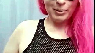 Big Boobed Blonde Masturbates With A Dildo In The Bathroom