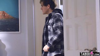 Widow MILF comforted by young neighbor