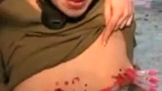 Humiliating dominating tits pinching