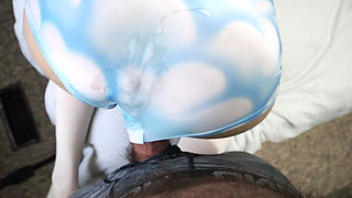 Accidental Sex during kinky Rubbing Stepsister's Ass. DOGGYSTYLE POV