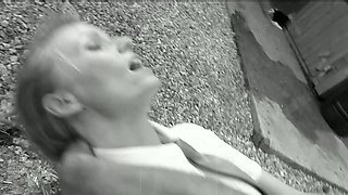 Classic 2 Sexy Blondes Big Cock Fuck in the Farm