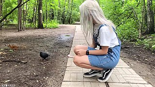 Russian Blonde's Fetish Passion Ignites in Public Outdoor Heat