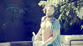 Naughty Brad Newman and Petra Blair at hot romantic sex scene