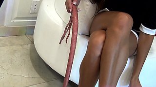 Exotic brunette hardcore foot fetish fuck