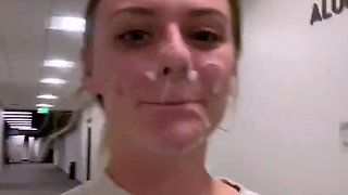 BabyKaitt Blowjob Public Cum Walk On University Campus