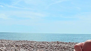 Super Stacked Married British MILF Cheats on Nudist Beach!
