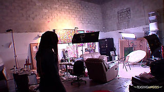 He Picks up Ebony Teen at the Bus Stop and Plows Her Pussy