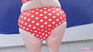 Cum on BBW Grannys Hairy Pussy and Big Round Ass You Filthy Man