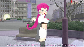 Jessie Rocket POV BJ and sex on the park - Poketmonster