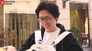 Old & Young Chinese Guys Double Team Hot Brunette European Pornstar in Wild Threesome