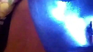 Wife practicing to suck three cocks in Gloryhole
