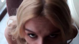 Hot teen with perfect ass fucking by the window in front of