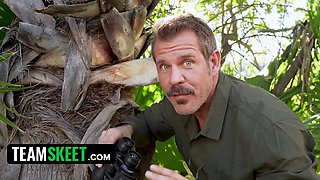 Nature documentary - the full pubic hair usa lady is grabbed in the florida swamps and fucked hard