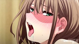 Busty Anime Classmate Wants Sex After Breakup - Hentai Blowjob & Fingering