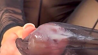 Cock Sounding & Cum on Nylon