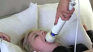 Avril lovely blonde teenage fingering pussy and anal toying