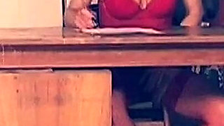 Hot MILF in Red Lingerie Fisted and Ass Fucked with Big Black Dildo