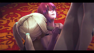 Furry Hentai - Rabbit Girl and Girl Having Sex with Two Cats Boys - Japanese Asian Manga Anime Film Game Porn