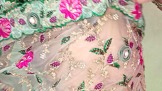 Indian Wife in Wedding Saree Dance Nude Dance Clear Voice in Hindi