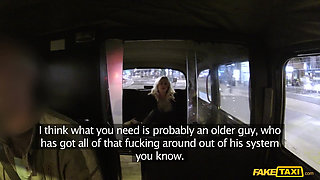 Fake Taxi - Karlie Simon Gives a Clean Facial After Riding the Cabbie for a Pussy Pounding, Taxi Cumshot Clean-up