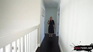 Sneaky Sex With Girlfriend's Sister Next To Sleeping Dad - Blowjob & Teen Fuck