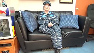 Violet Sweety Navy Casting Anal POV with Preston Philips