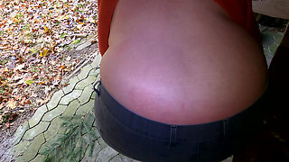 Take off You Pants - Punishing Her Pussy with Fir Branch