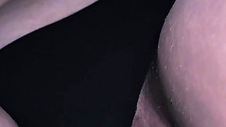 Stranger Cums Hard Inside Her Panties Under Skirt on Subway Train