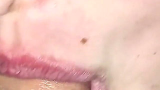 Ukrainian Girl Slides Her Tongue on His Penis Big Cum