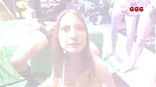 Alexis Crystal and Lia Louise Fist Gaping Pussies to Squirting Outdoors